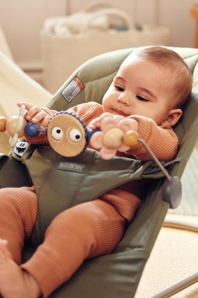 BABYBJORN BLISS WOVEN PETAL LEŽALJKA-DARK GREEN