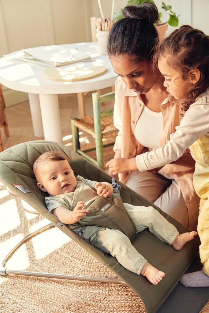 BABYBJORN BLISS WOVEN PETAL LEŽALJKA-DARK GREEN