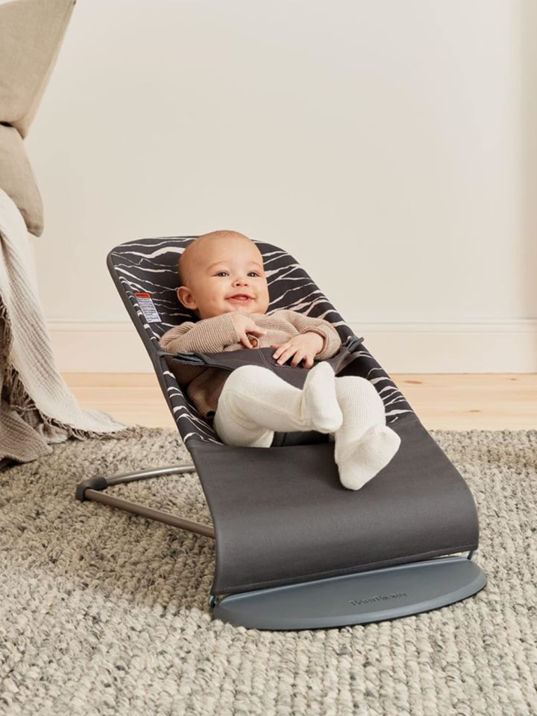 BABYBJORN BLISS COTTON LEŽALJKA-ANTHRACITE/LANDSCAPE