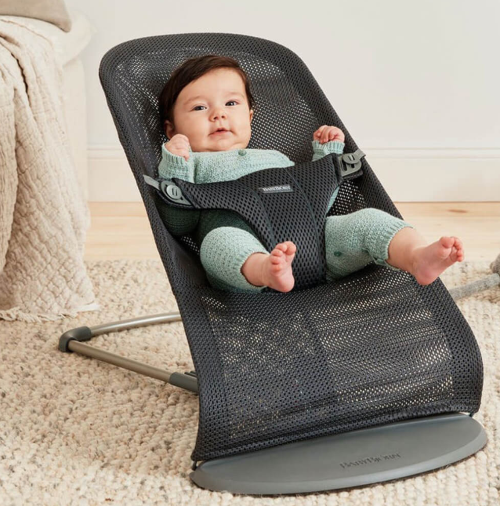 BABYBJORN BLISS MESH LEŽALJKA ANTHRACITE