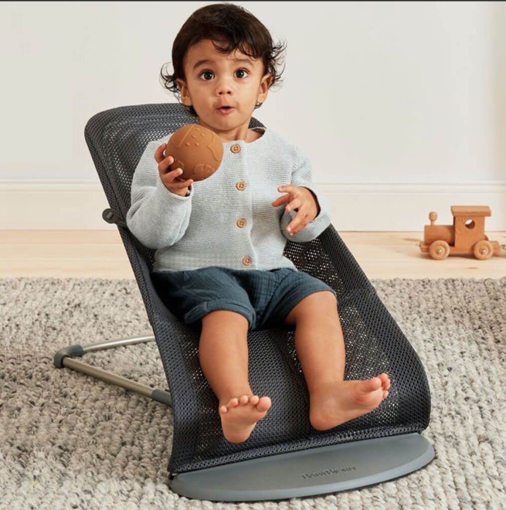 BABYBJORN BLISS MESH LEŽALJKA ANTHRACITE