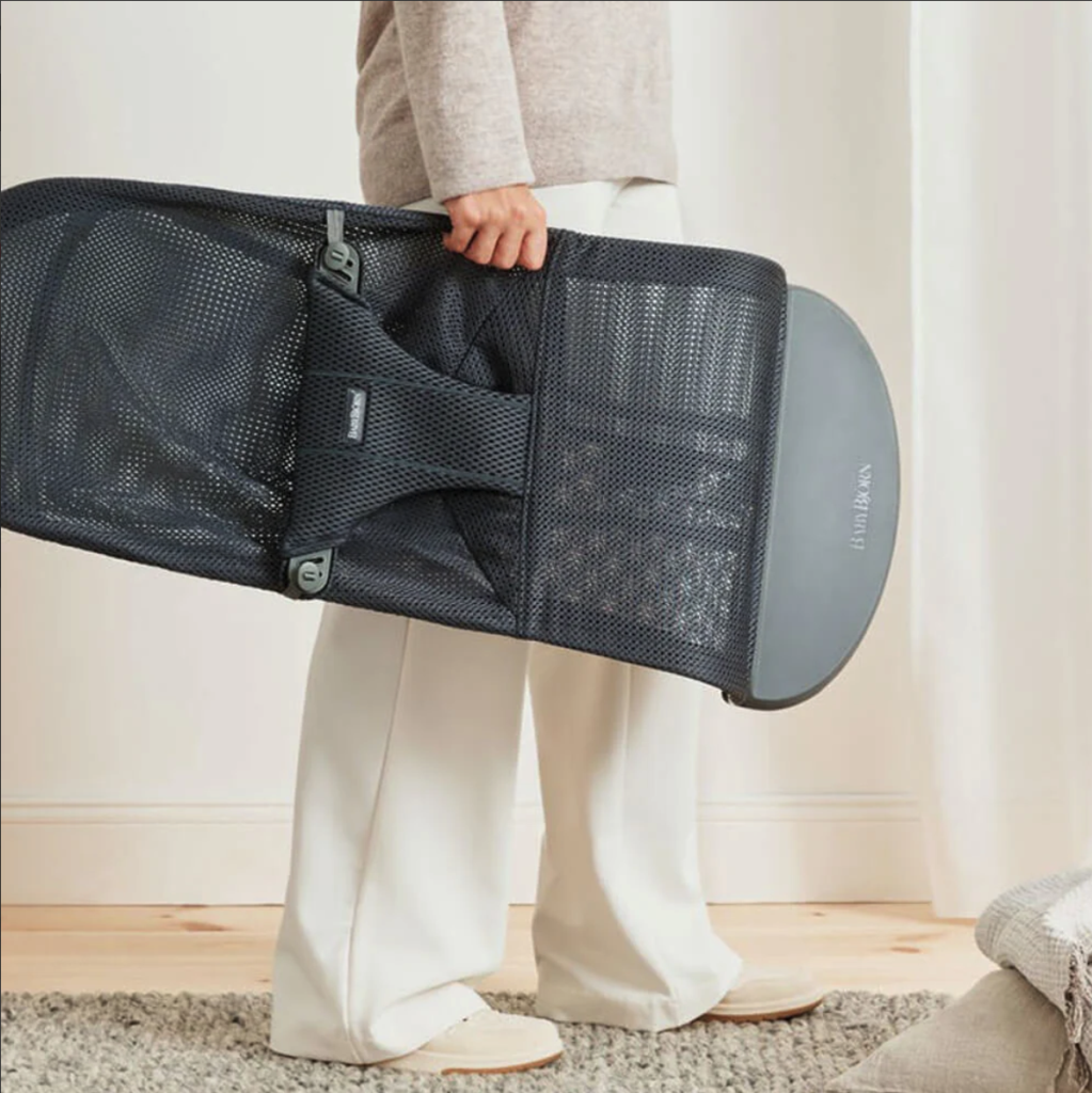 BABYBJORN BLISS MESH LEŽALJKA ANTHRACITE