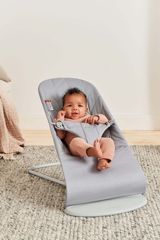 BABYBJORN BLISS WOVEN PETAL LEŽALJKA-LIGHT GREY