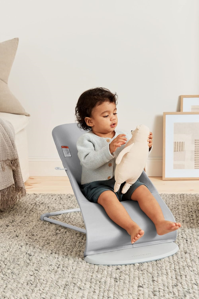 BABYBJORN BLISS WOVEN PETAL LEŽALJKA-LIGHT GREY