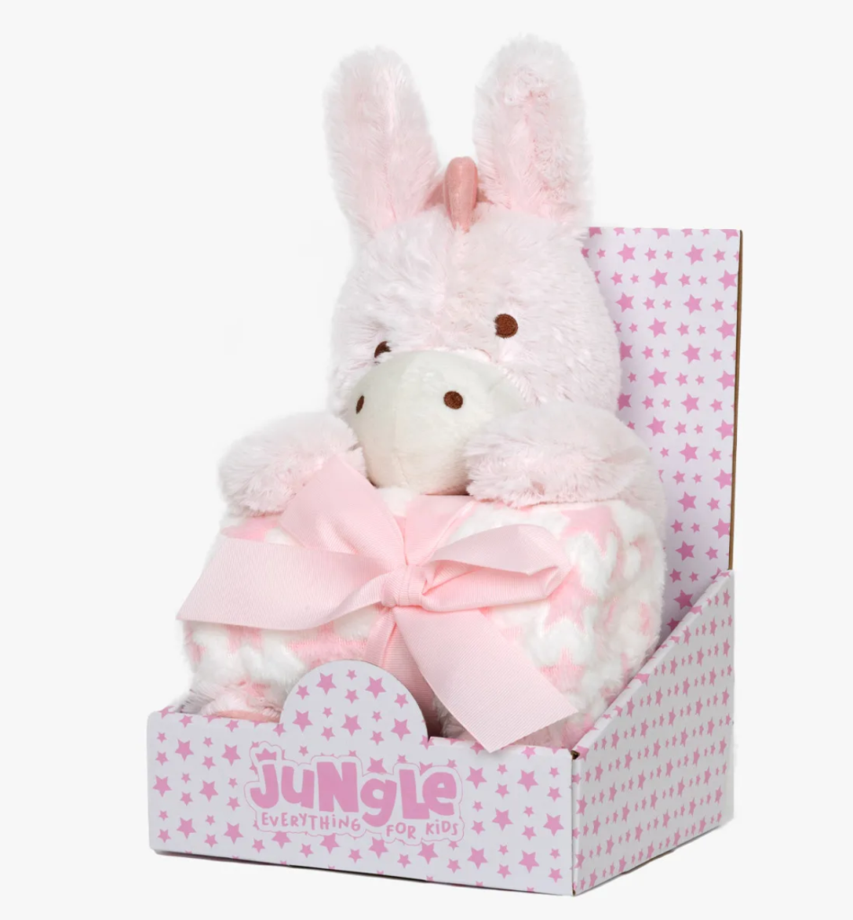 DEKICA S IGRAČKOM MAGARENCE ROZO FOR.