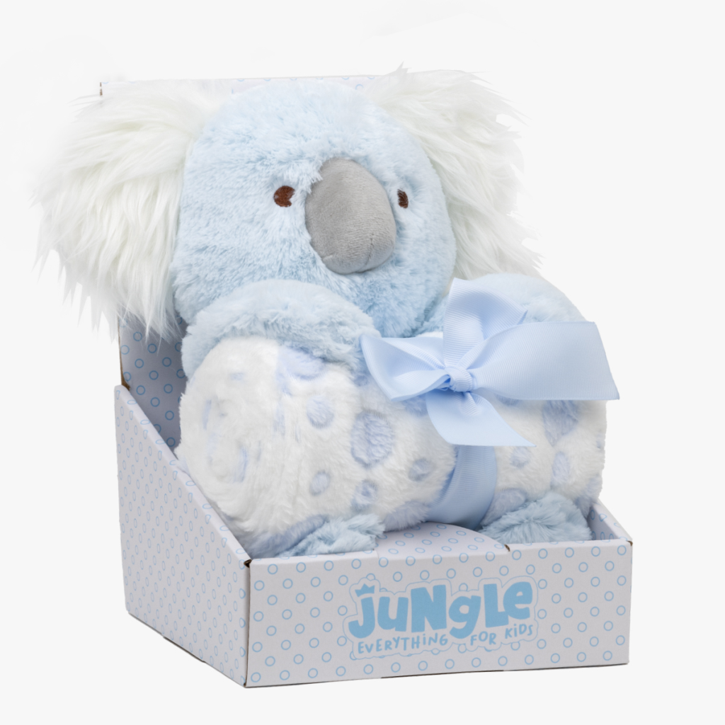 DEKICA S IGRAČKOM KOALA PLAVA FOR.