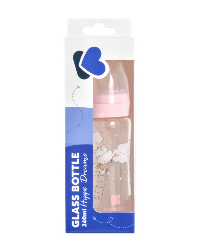 KIKKA BOO STAKLENA BOCA 240ML HIPPO DREAMS PINK