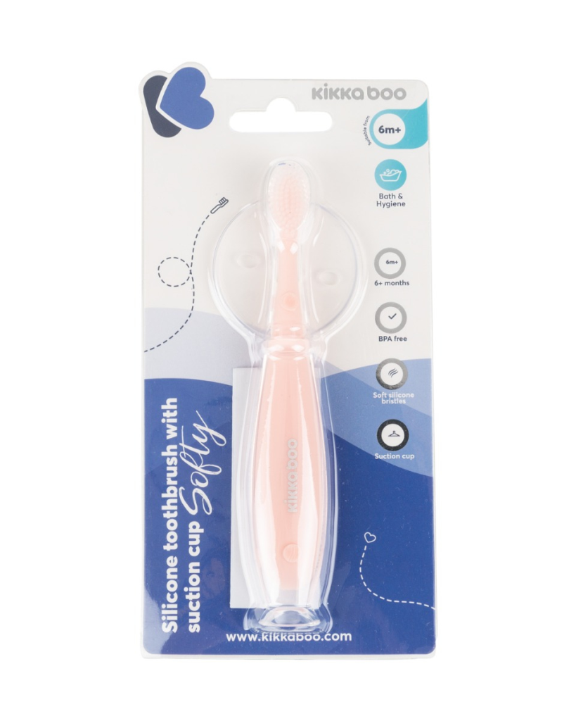 KIKKA BOO SOFTY SILIKONSKA ČETKICA ZA ZUBE PINK