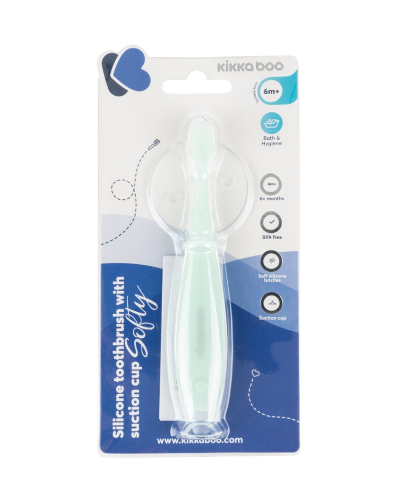 KIKKA BOO SOFTY SILIKONSKA ČETKICA ZA ZUBE MINT