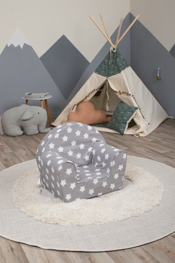 DELSIT FOTELJA DT8 SIVA SA ZVJEZDICAMA