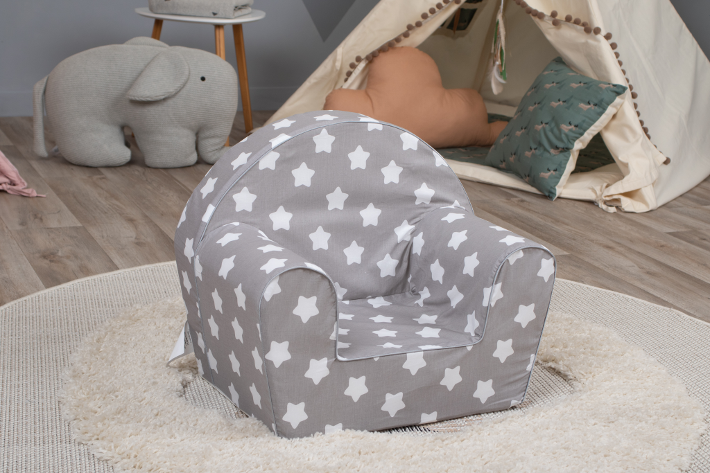 DELSIT FOTELJA DT8 SIVA SA ZVJEZDICAMA