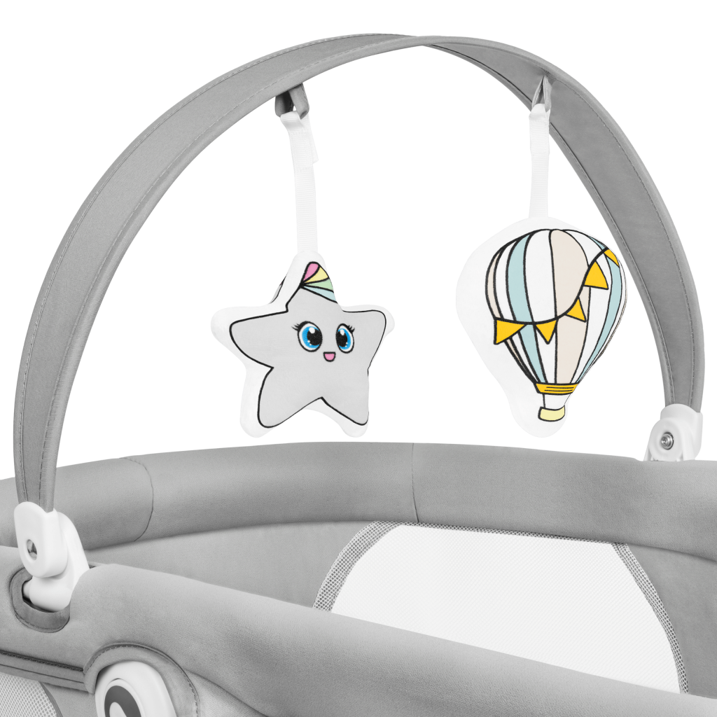 LIONELO BELLA SET LEŽALJKA+LJULJAČKA,GREY