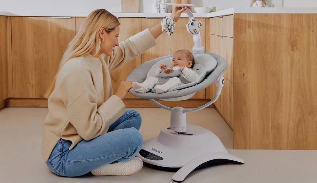 LIONELO BELLA SET LEŽALJKA+LJULJAČKA,GREY