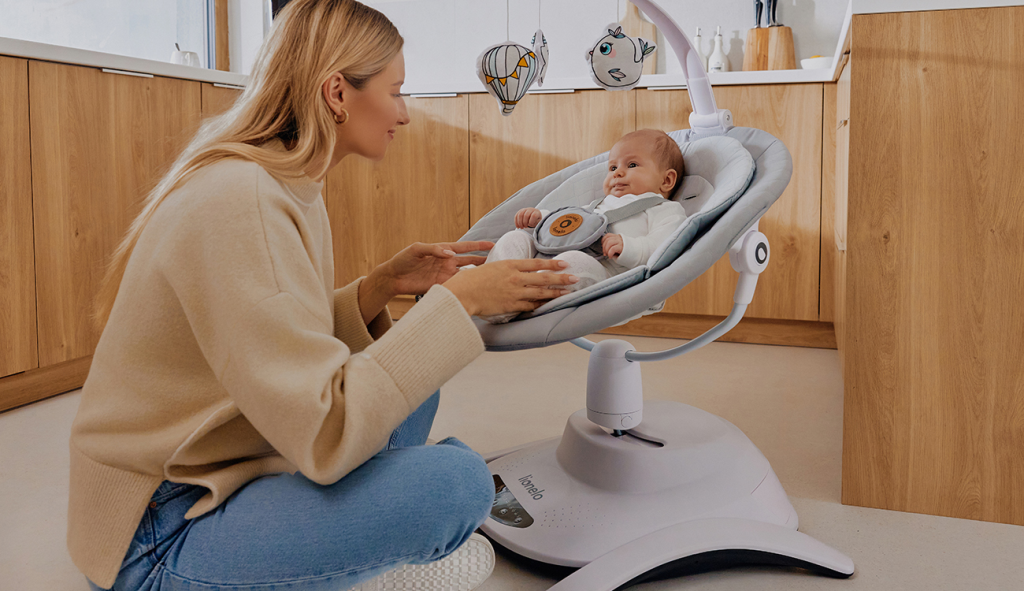 LIONELO BELLA SET LEŽALJKA+LJULJAČKA,GREY