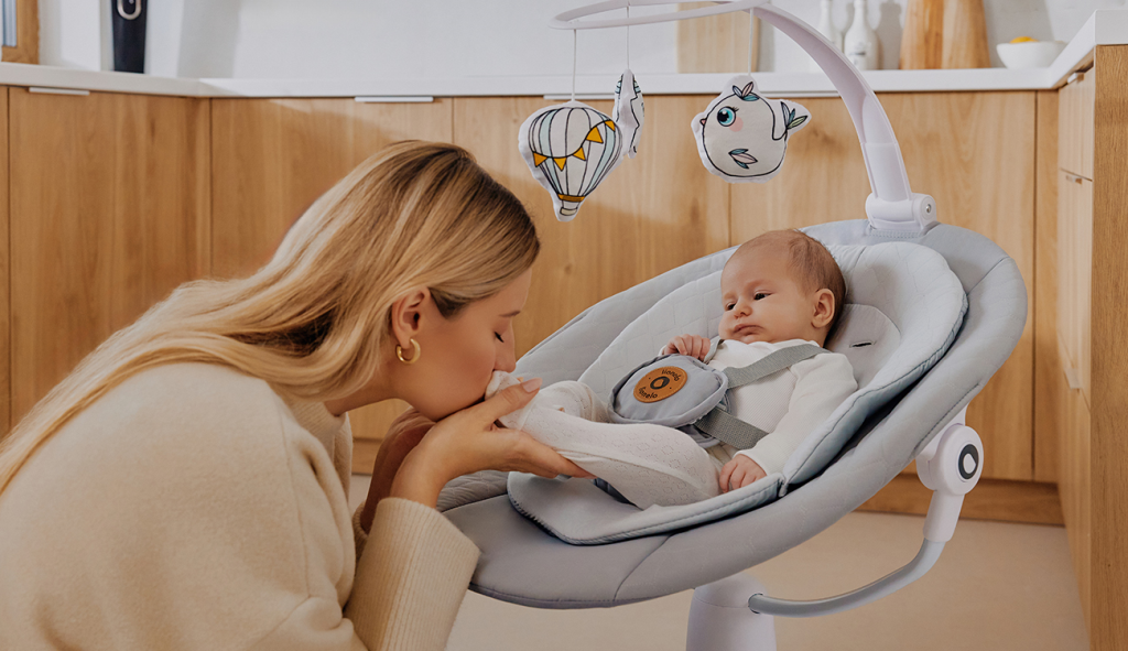 LIONELO BELLA SET LEŽALJKA+LJULJAČKA,GREY