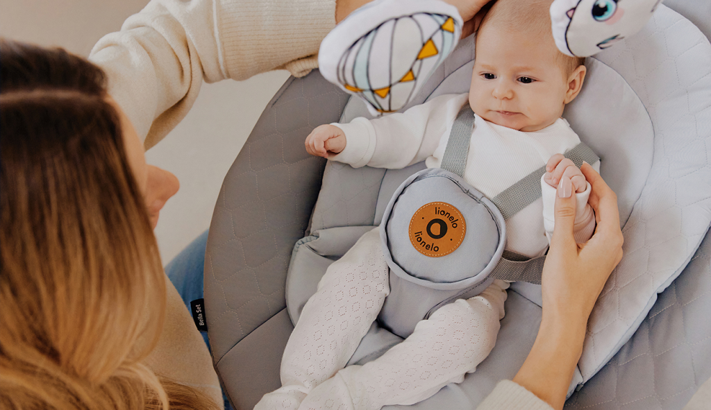 LIONELO BELLA SET LEŽALJKA+LJULJAČKA,GREY