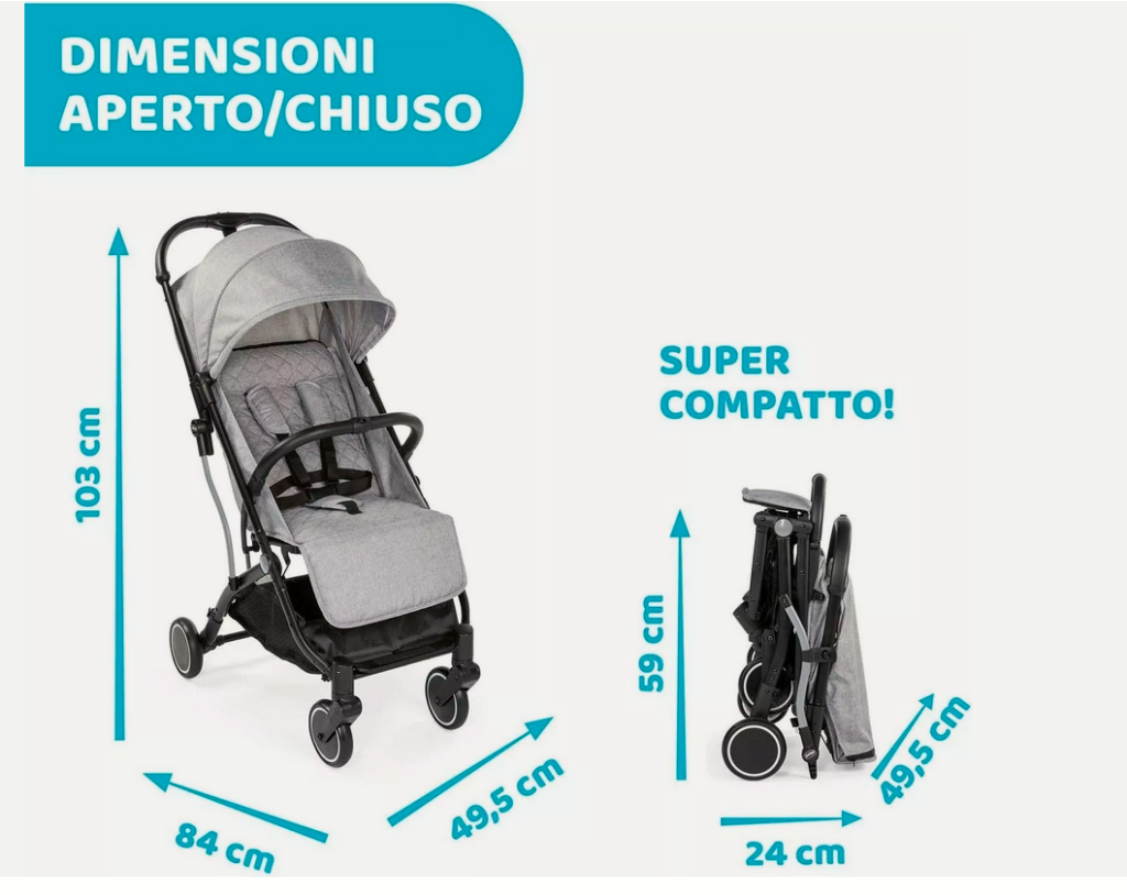 CHICCO TROLLEY ME,LIGHT GREY