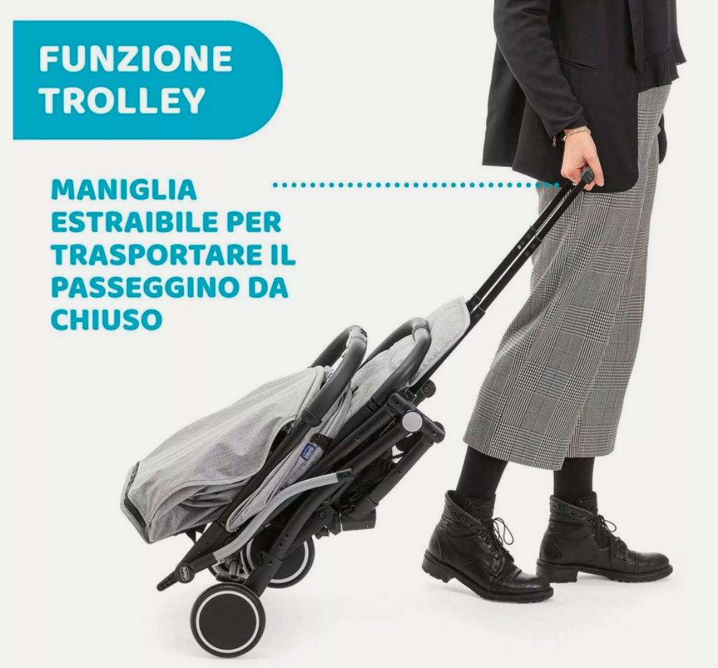 CHICCO TROLLEY ME,LIGHT GREY