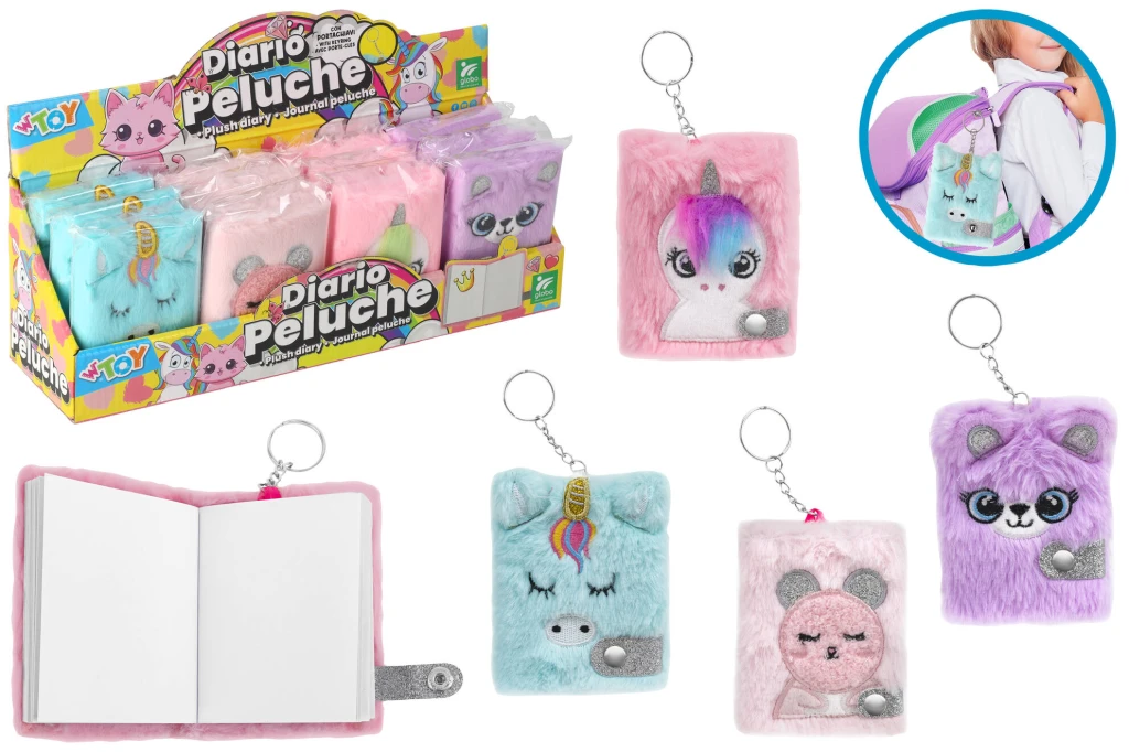 GLOBO PLIŠANI ROKOVNIK S PRIVJESKOM