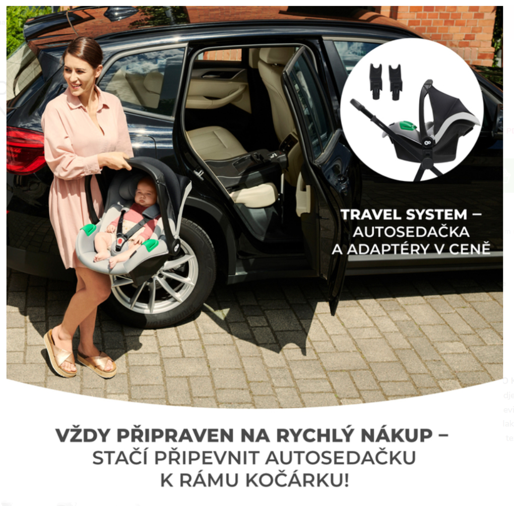 KINDERKRAFT KOLICA 3U1 NEWLY MINK PRO CLASSIC BLACK