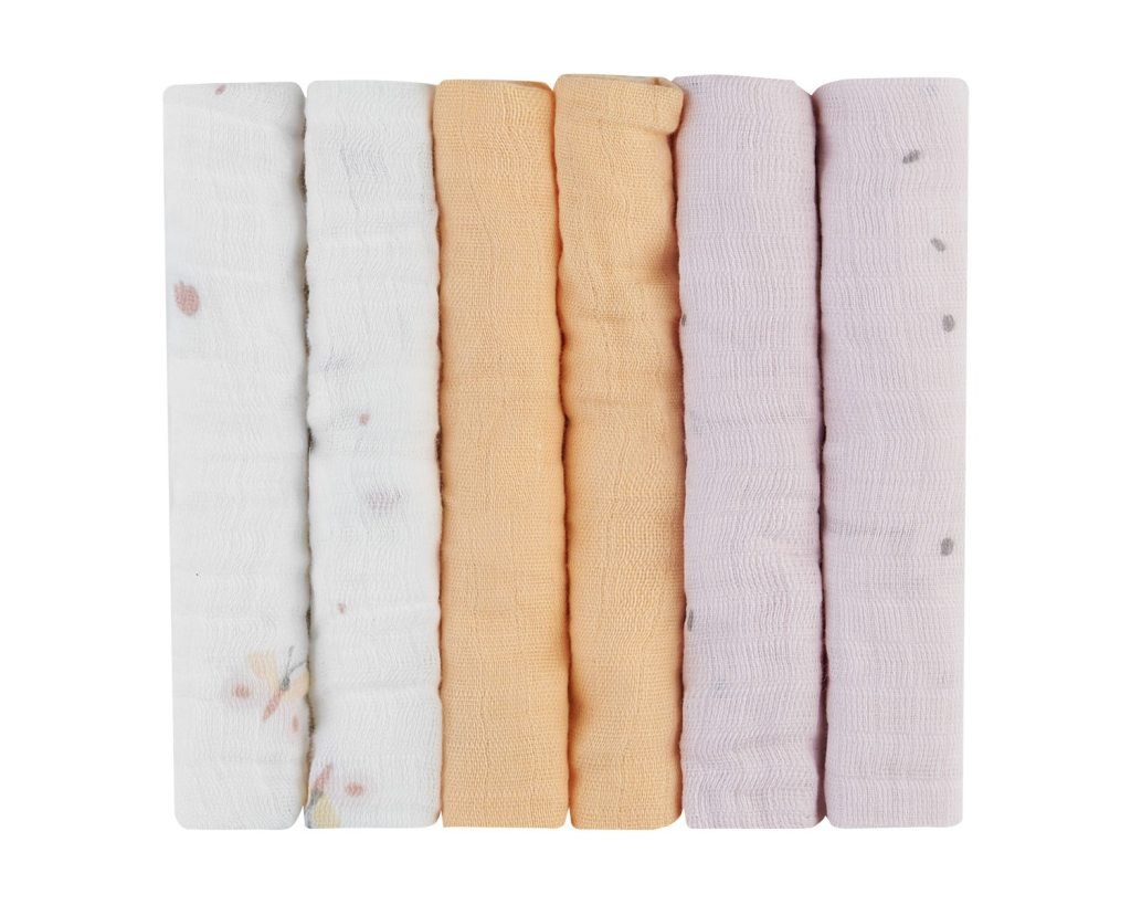 KIKKA BOO MUSLIN SET 6KOM 30X30CM HEDGE-HUGS