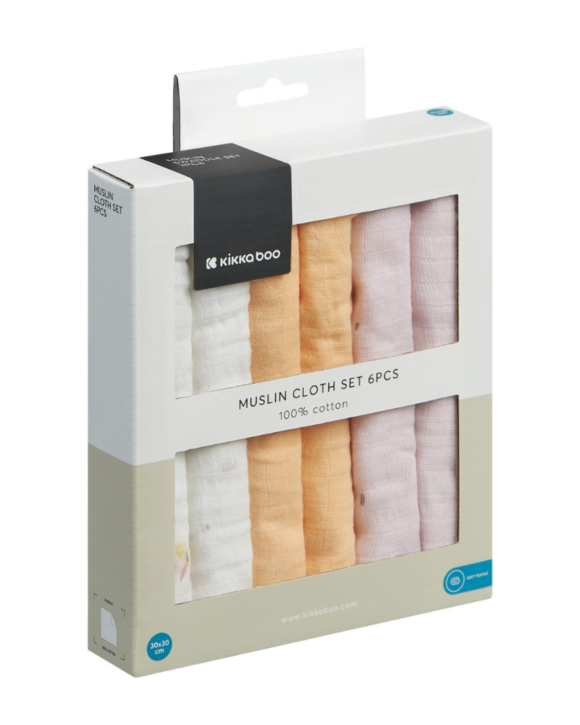 KIKKA BOO MUSLIN SET 6KOM 30X30CM HEDGE-HUGS