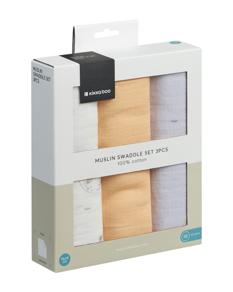 KIKKA BOO MUSLIN SET 3KOM 75X75CM SEALLY ME