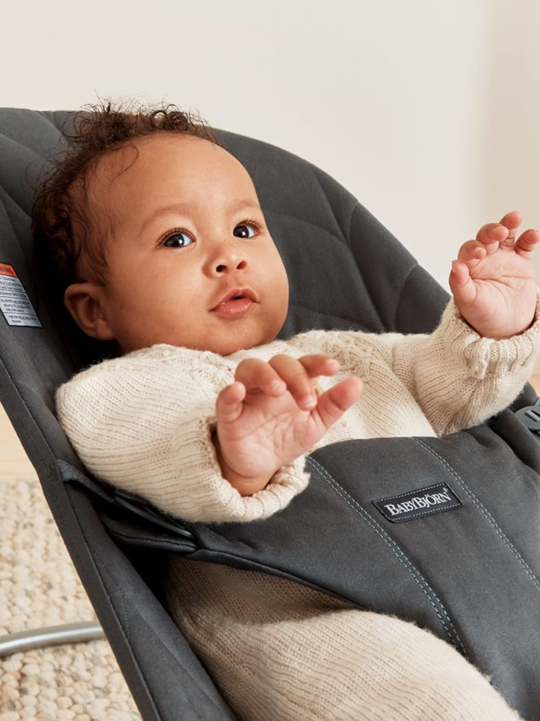 BABYBJORN BLISS WOVEN PETAL QUILT LEŽALJKA,ANTHRACITE