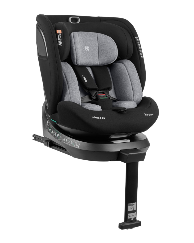 KIKKA BOO AUTOSJEDALICA 40-150CM I-ORBIT I-SIZE,LIGHT GREY