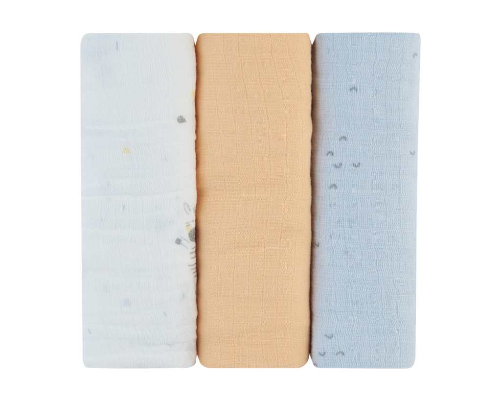 KIKKA BOO MUSLIN SET ZA POVIJANJE 3KOM 75X75CM STRIPY FRIEND