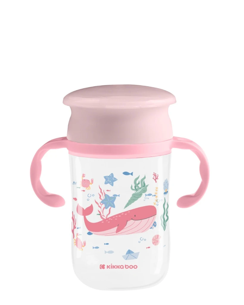 KIKKA BOO ČAŠA ZA PIĆE 360,300ML DEEP SEA PINK