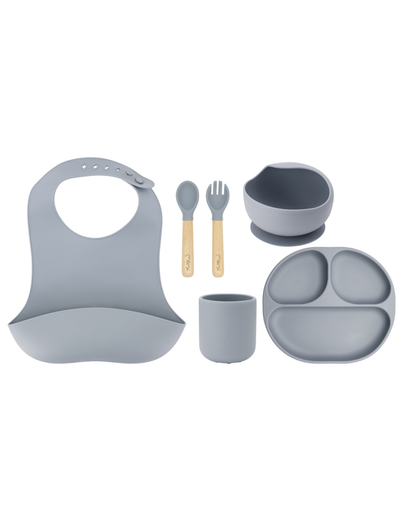 MOMI AMI SET SILIKONSKIH POSUDA,GREY