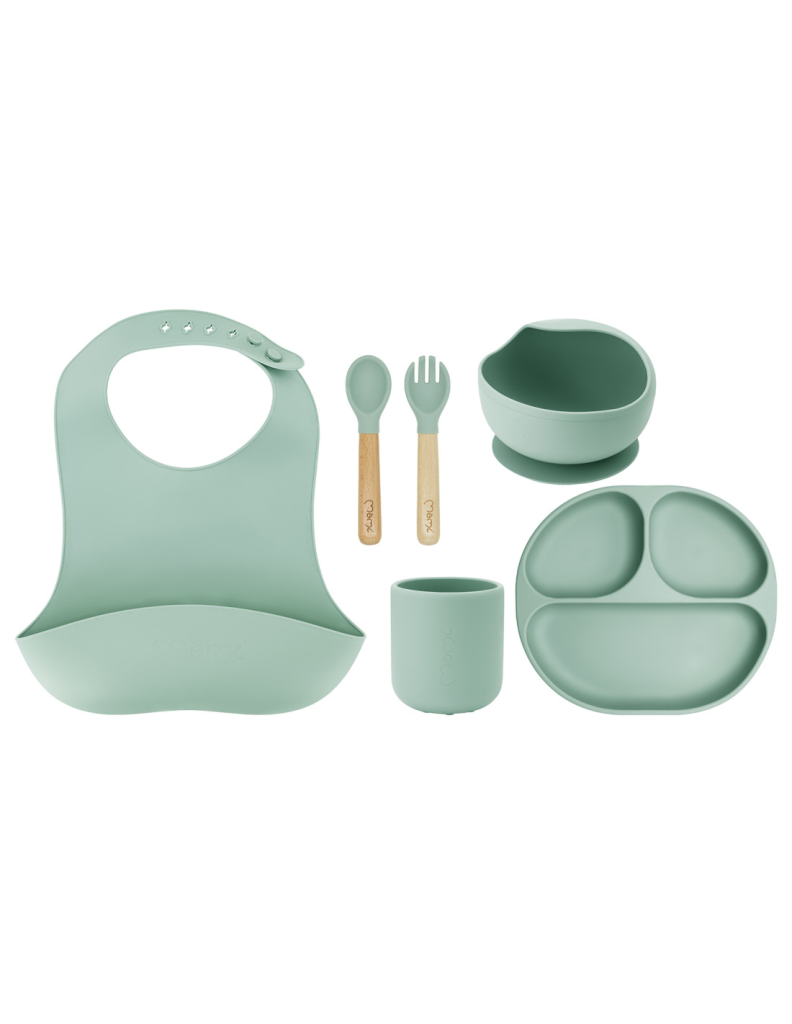 MOMI AMI SET SILIKONSKIH POSUDA,MINT