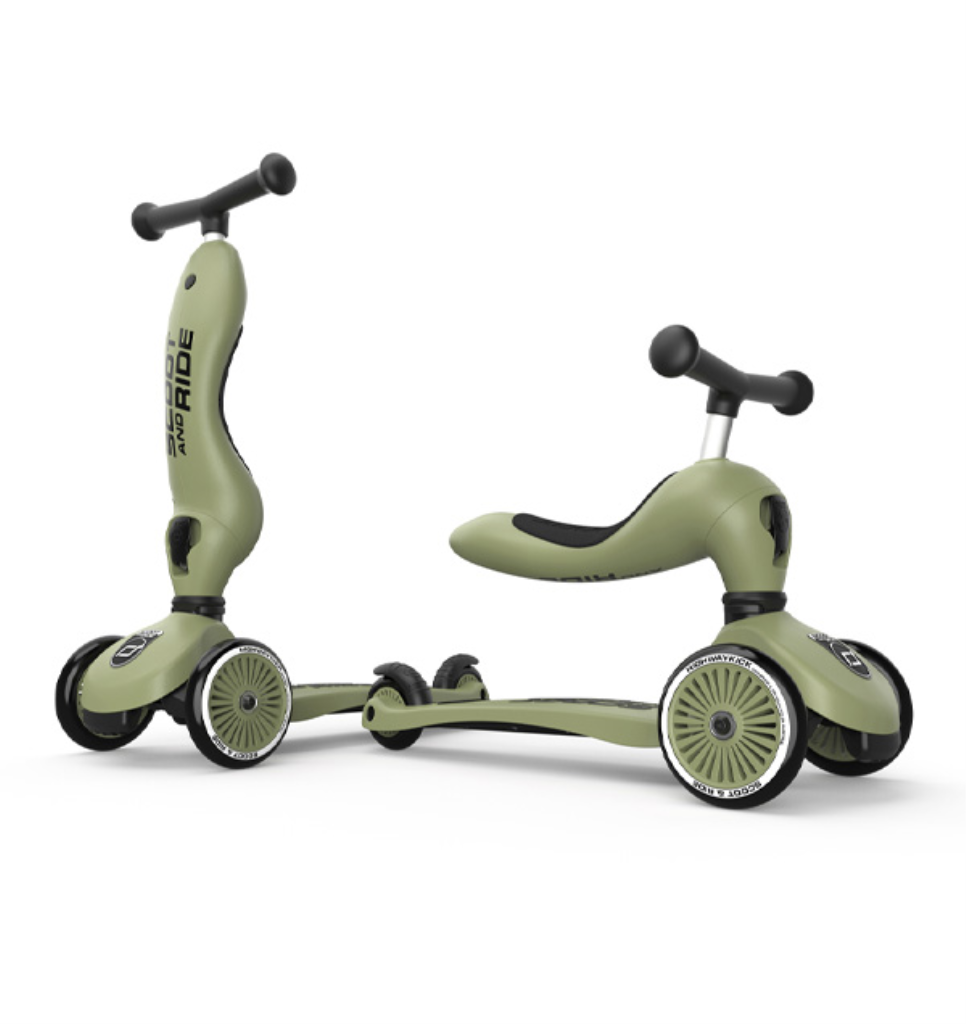 SCOOT AND RIDE HIGHWAYKICK 1 ROMOBIL, OLIVE