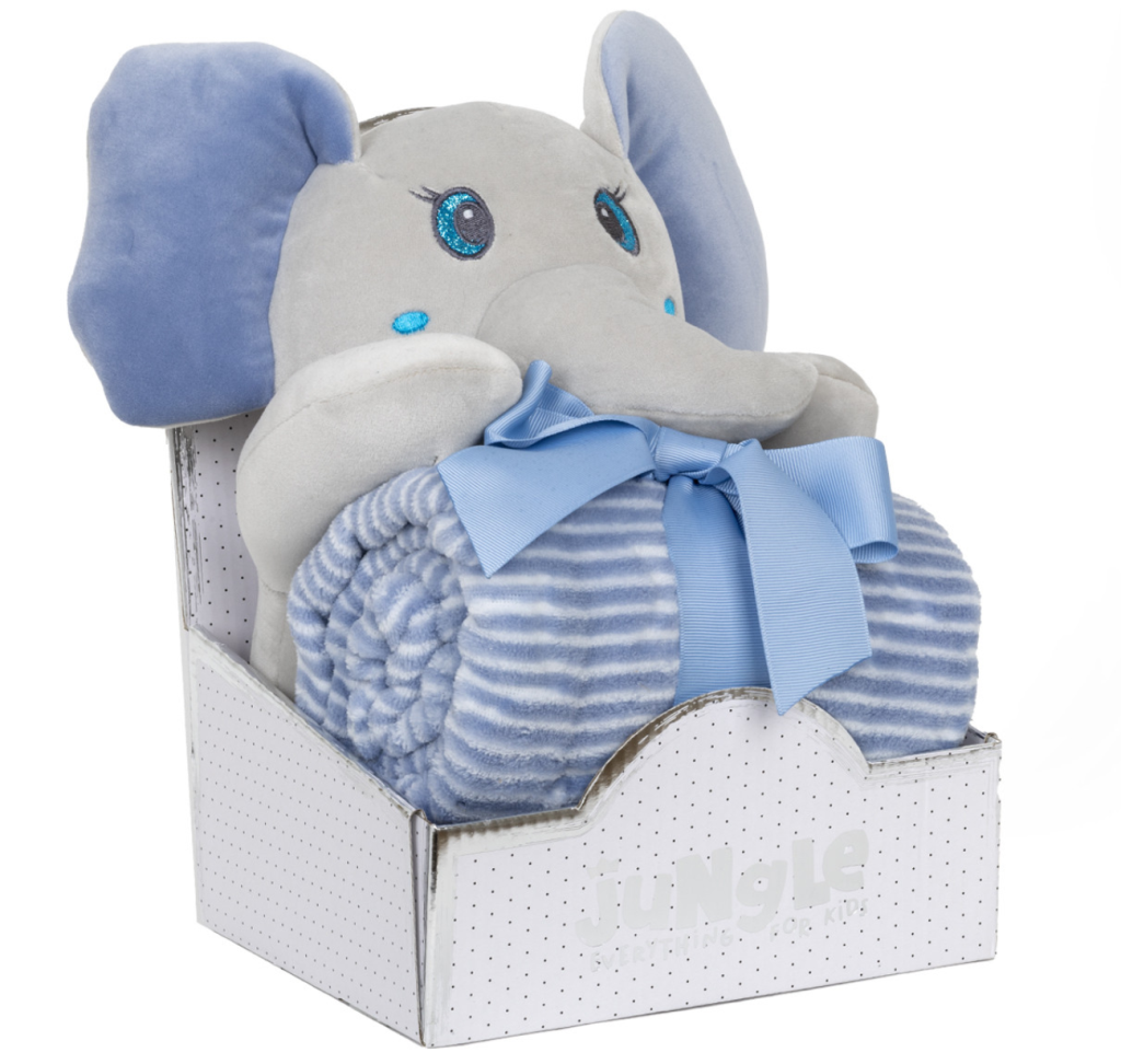 DEKICA IGRAČKA+DEKICA SLONIĆ PLAVO