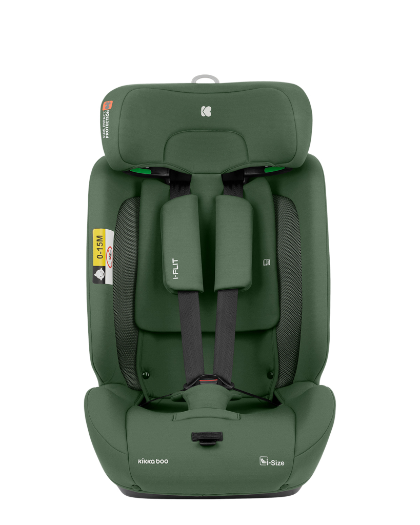KIKKA BOO AUTOSJEDALICA 76-150CM I-FLIT I-SIZE,ARMY GREEN