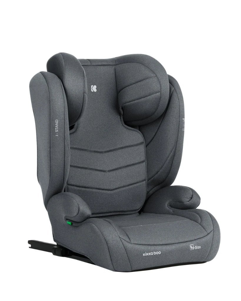 KIKKA BOO AUTOSJEDALICA 100-150CM I-STAND I-SIZE,DARK GREY