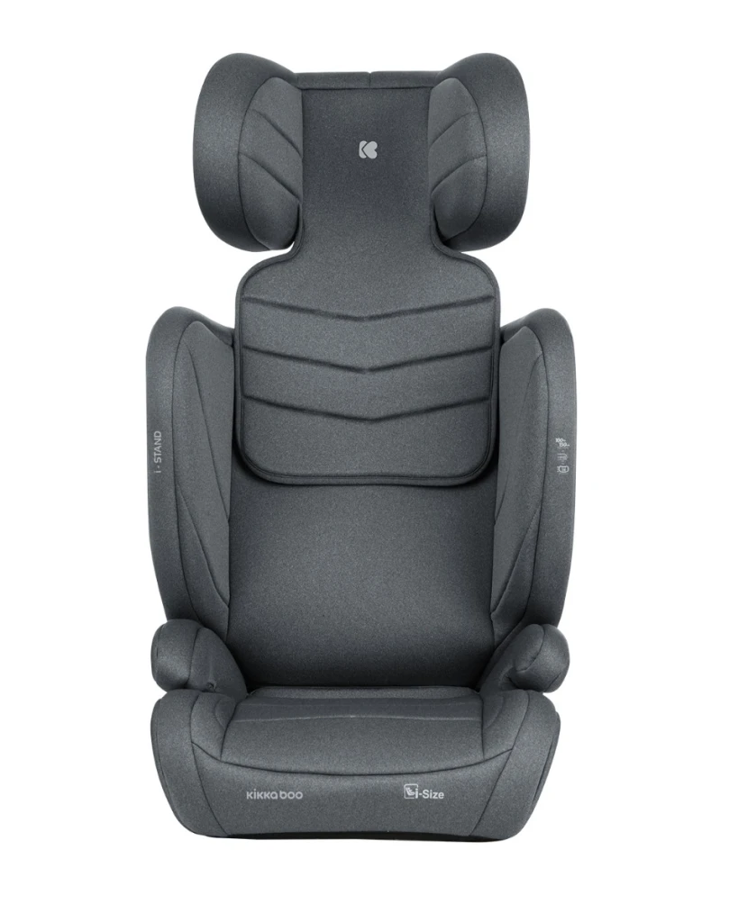 KIKKA BOO AUTOSJEDALICA 100-150CM I-STAND I-SIZE,DARK GREY