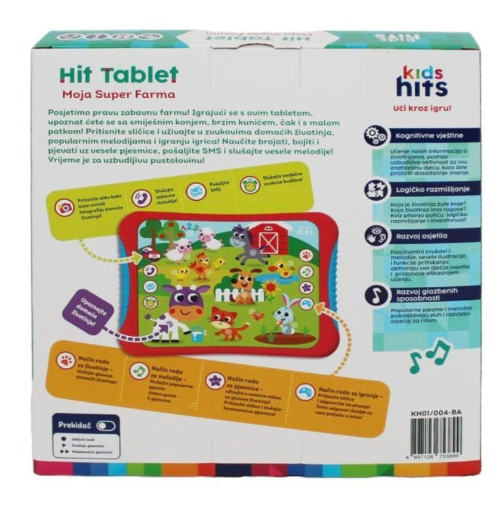 DJEČJI HIT TABLET SUPER FARMA,HR M.