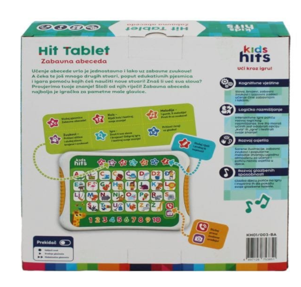 DJEČJI HIT TABLET ZABAVNA ABECEDA,HR M.