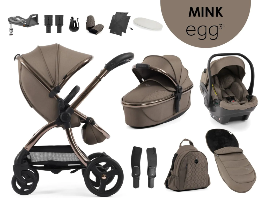 egg3® dječja kolica 12u1 - Mink