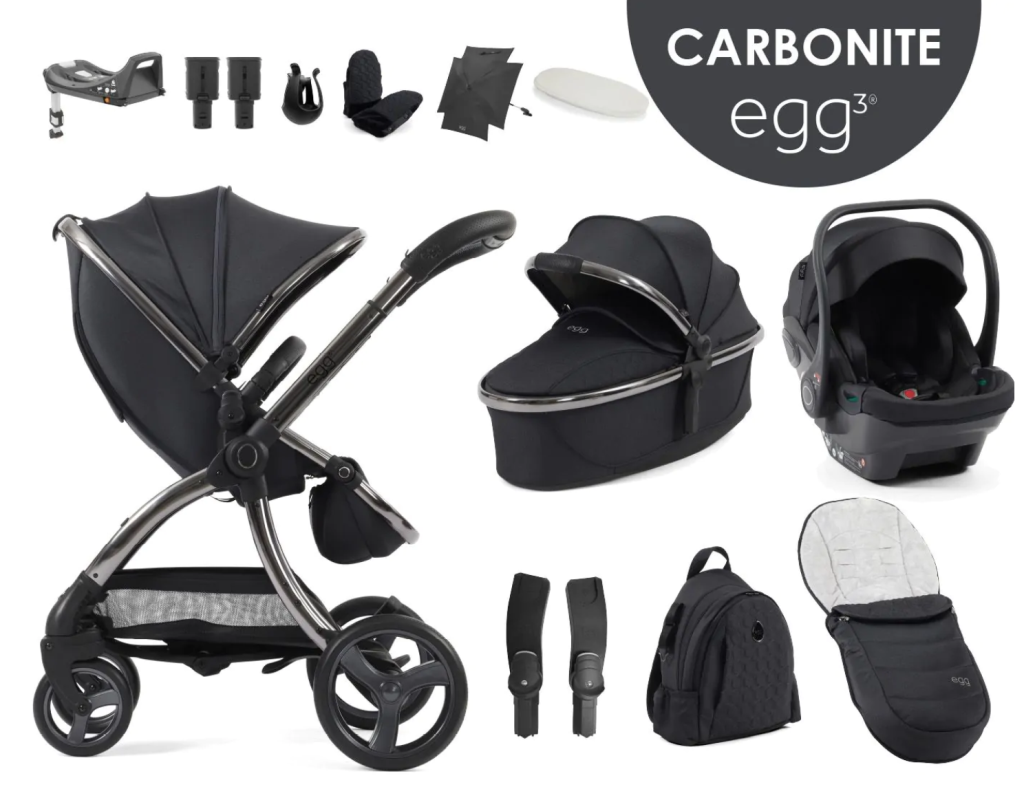 egg3® dječja kolica 12u1 - Carbonite