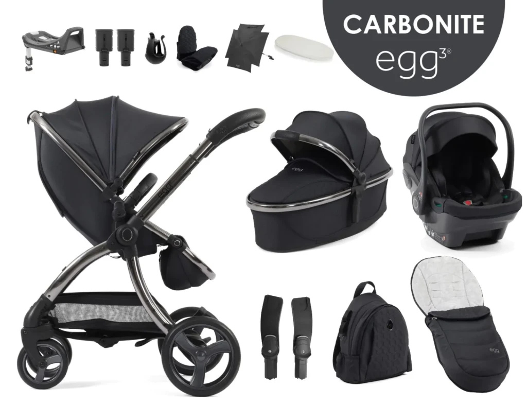 egg3® dječja kolica 12u1 - Carbonite