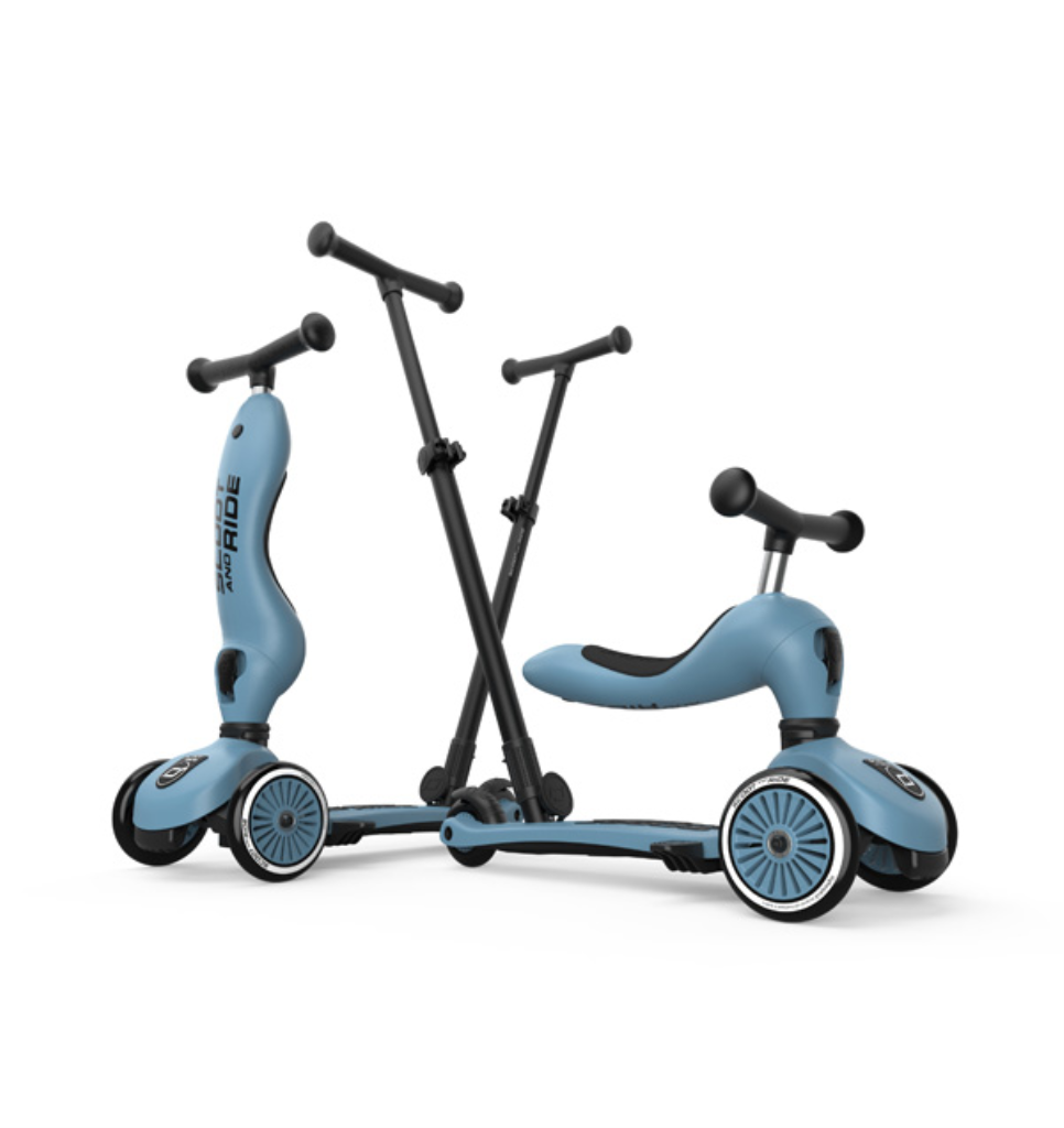 SCOOT AND RIDE HIGHWAYKICK 1 PUSH AND GO, STEEL