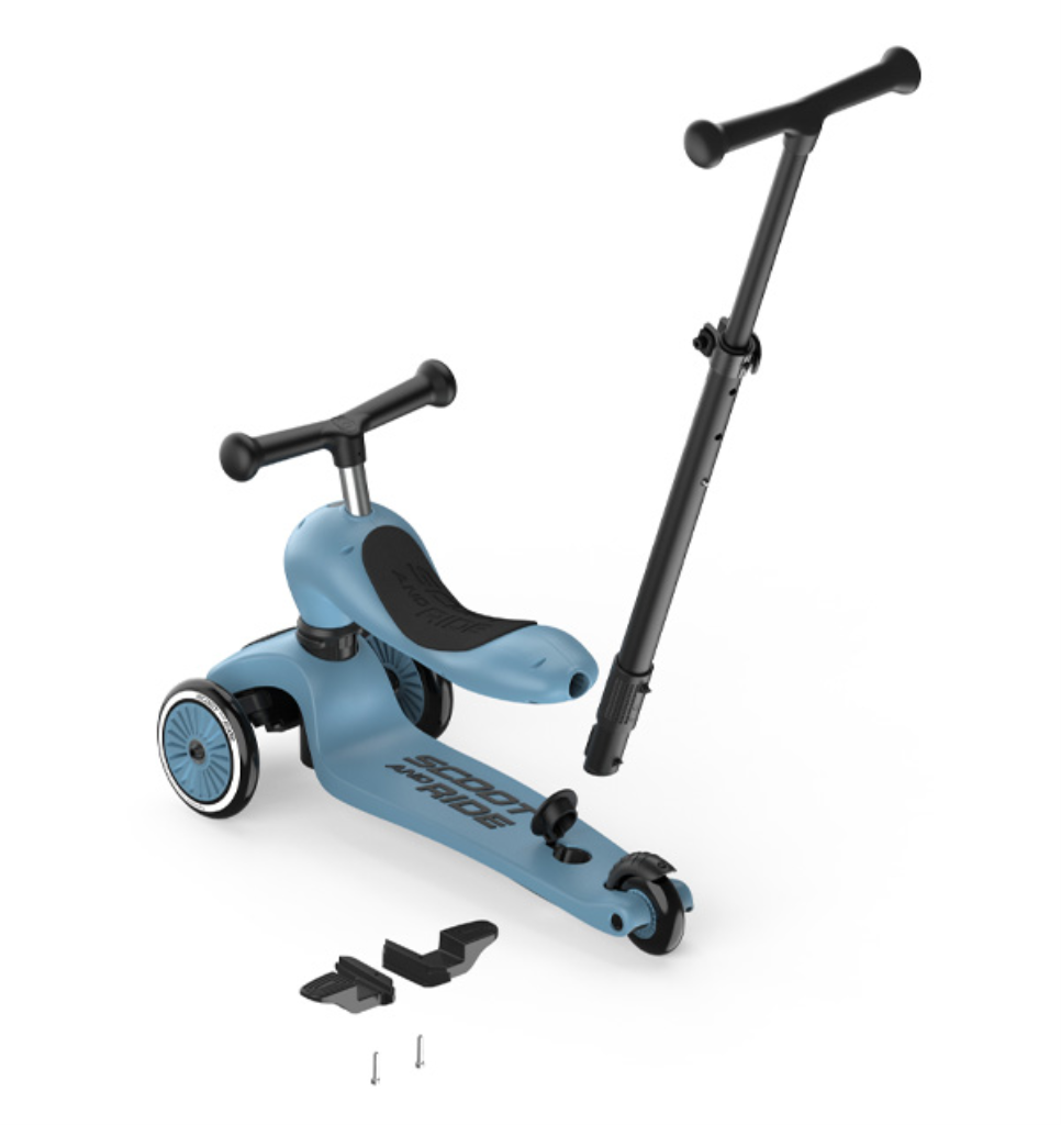 SCOOT AND RIDE HIGHWAYKICK 1 PUSH AND GO, STEEL
