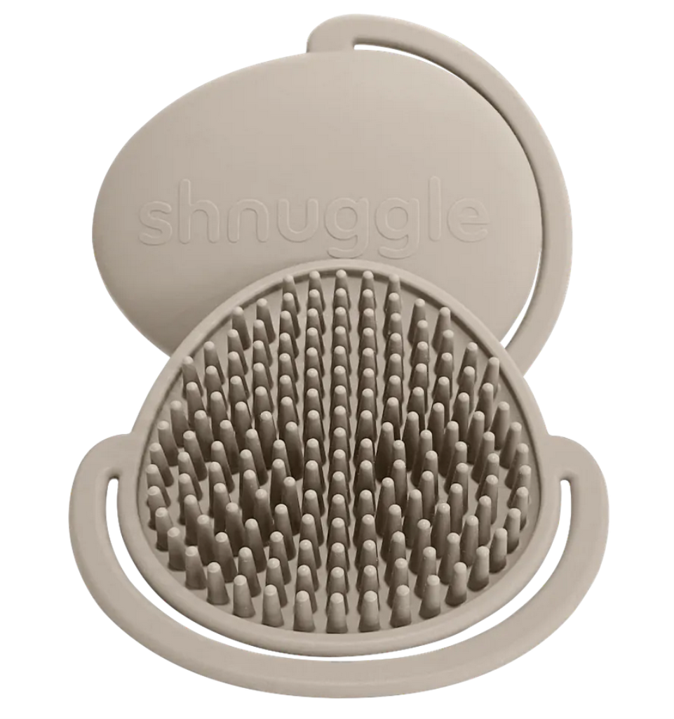 SHNUGGLE MEKA SILIKONSKA ČETKA ZA KUPANJE-TAUPE