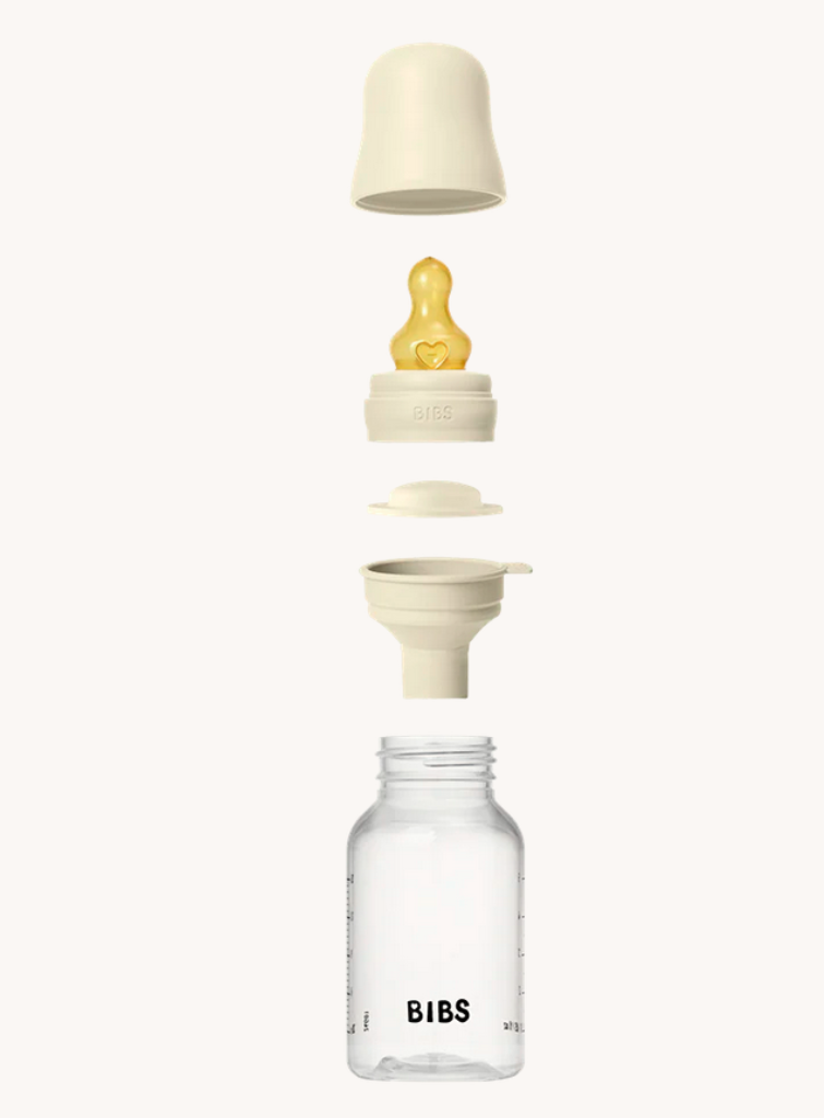 BIBS BOCA PP, 150ML, LATEX, 1PAK SLOW FLOW, IVORY