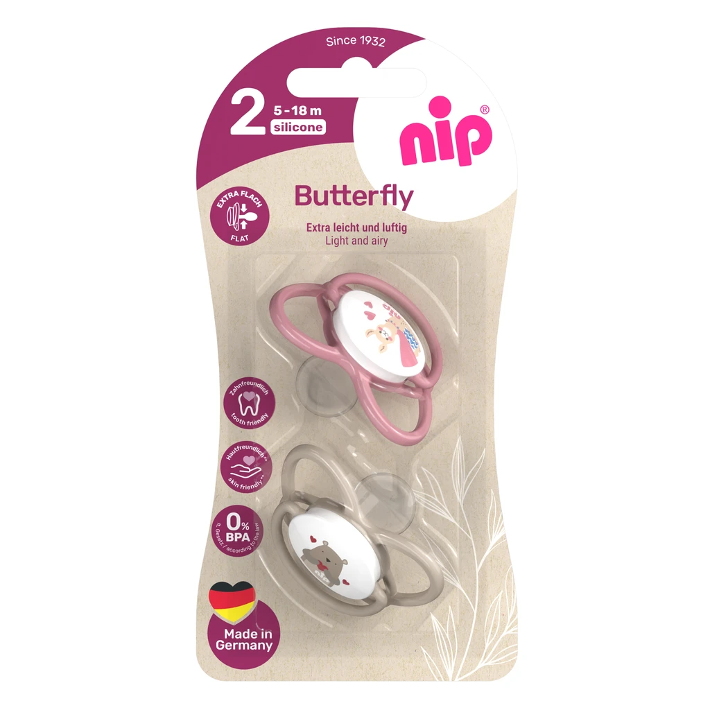 NIP BUTTERFLY DUDA MIX SILIKON,VEL.2(5-18MJ)