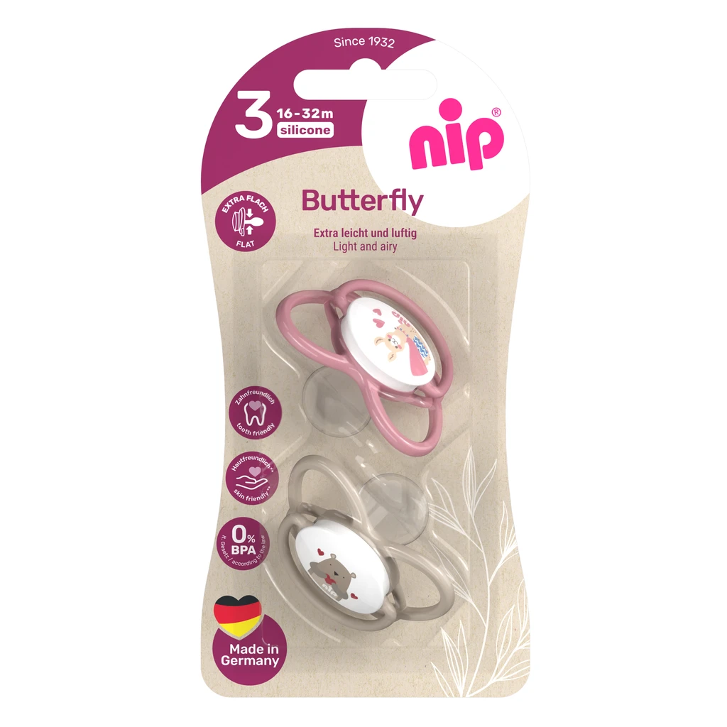NIP BUTTERFLY DUDA MIX SILIKON,VEL.3(16-32MJ)