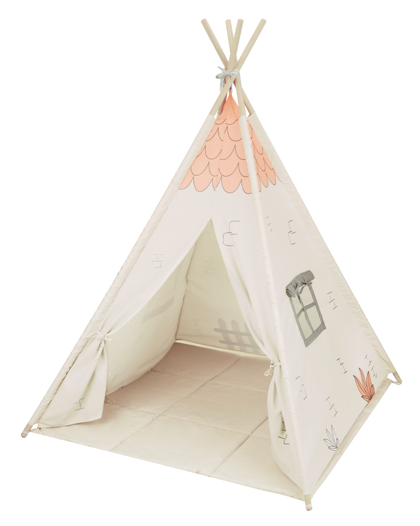 KIKKA BOO DRVENI ŠATOR SA PROSTIRKOM BEIGE HOUSE